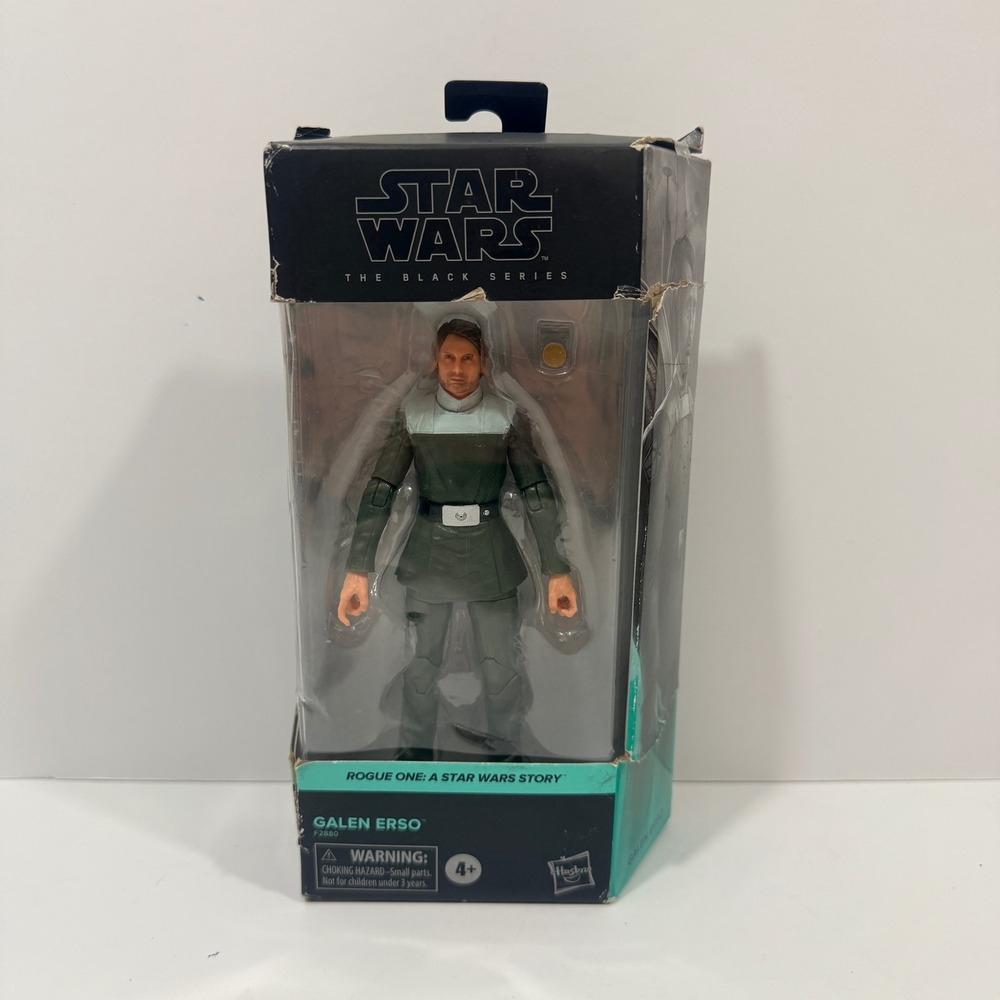 Hasbro Star Wars Black Series Galen Erso Rogue One 6in Green Good Damaged Box